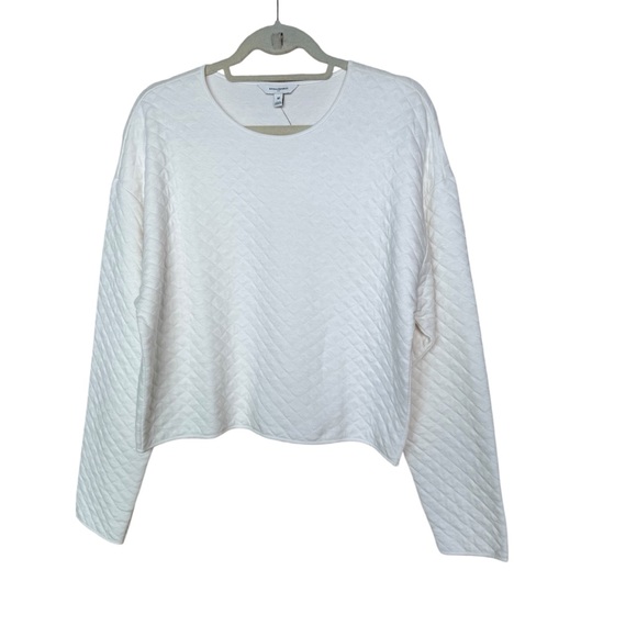 Banana Republic Off-White Textured Long Sleeve Top – Elegant & Versatile, Size M - Picture 5 of 9